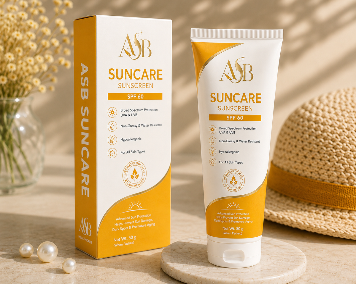 ASB Suncare Sunscreen SPF 60 – Broad Spectrum UVA & UVB Protection 50g